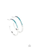 Somewhere Over the OMBRE - Blue hoop earrings