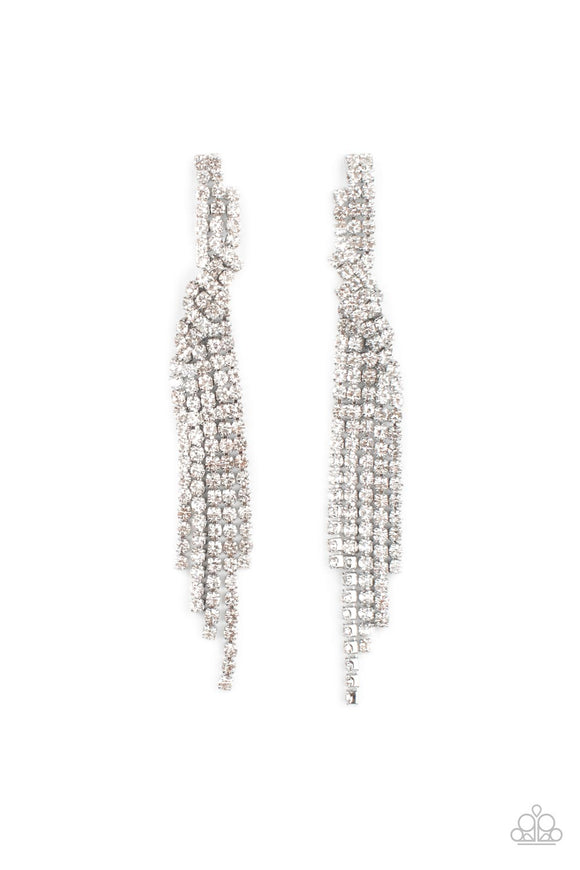 Cosmic Candescence - White post earrings