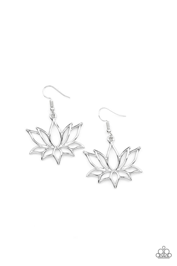 Lotus Ponds - Silver lotus earrings