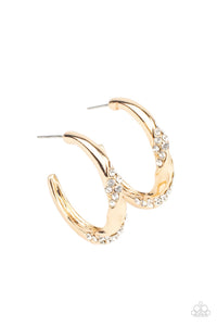 Subliminal Shimmer - Gold hoop earrings