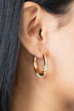 Subliminal Shimmer - Gold hoop earrings