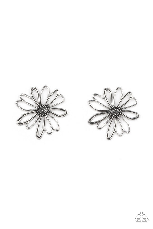 Artisan Arbor - Silver flower post earrings