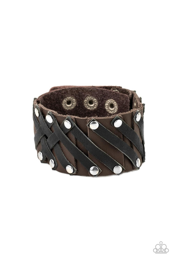 Rebel Rumble - Brown urban wrap bracelet