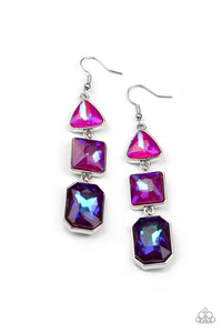 Cosmic Culture - Purple oil spill earrings