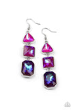 Cosmic Culture - Purple oil spill earrings