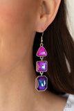 Cosmic Culture - Purple oil spill earrings