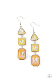 Cosmic Culture - Yellow iridescent earrings