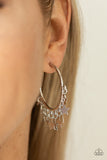 Happy Independence Day - Silver Star hoop earrings