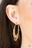 Happy Independence Day - Gold hoop earrings