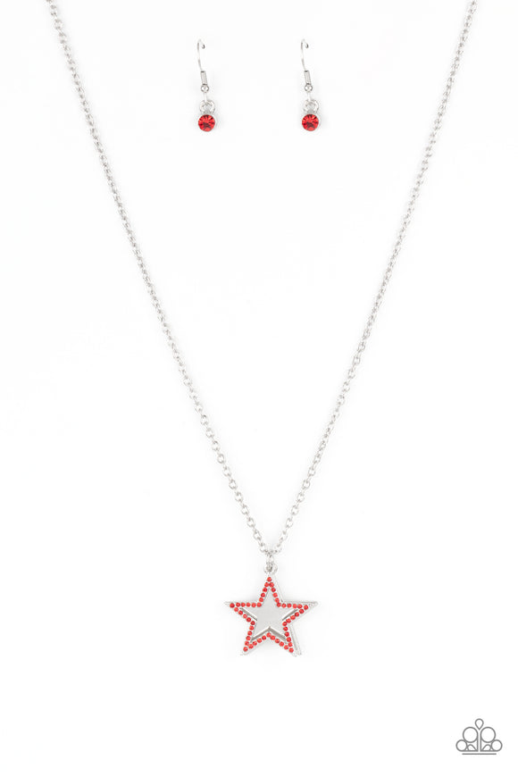 American Anthem - Red star necklace