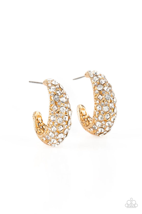 Glamorously Glimmering - Gold hoop earrings