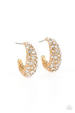 Glamorously Glimmering - Gold hoop earrings