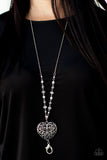 Doting Devotion - White heart necklace