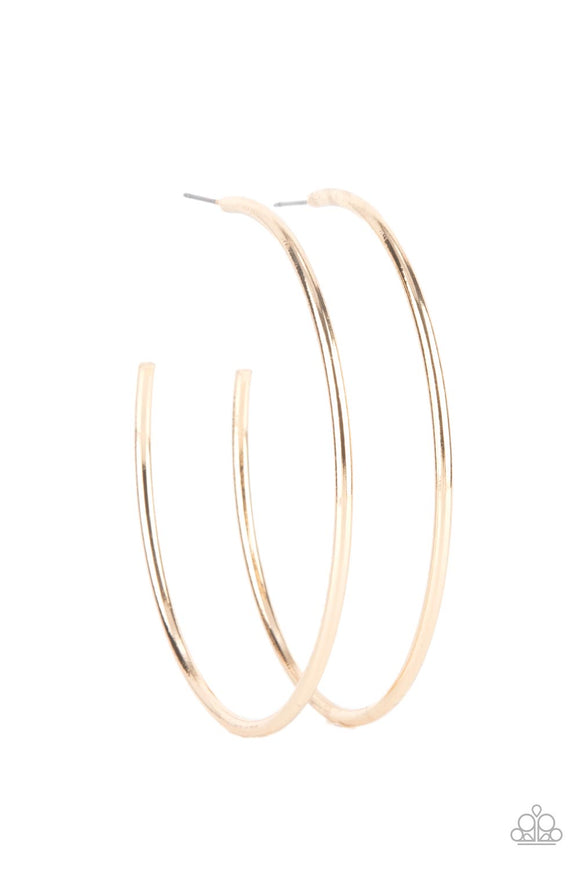 Mega Metro - Gold hoop earrings