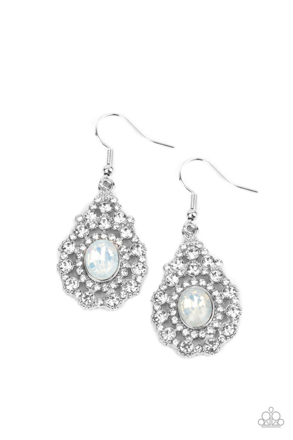 Celestial Charmer  - White Opal earrings