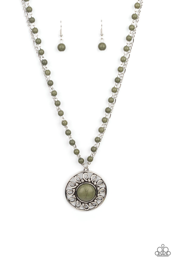 Sahara Suburb - Green sandstone necklace