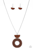 Homespun Stylist - Brown woven necklace