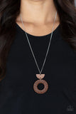 Homespun Stylist - Brown woven necklace