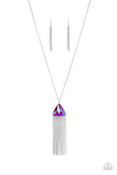 Proudly Prismatic - Pink oil spill necklace