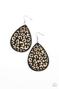 Suburban Jungle - Black wood earrings