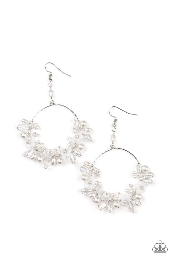 Floating Gardens - White earrings