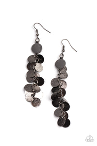 Game CHIME - Black disc earrings