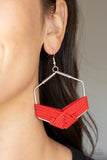 Suede Solstice - Red earrings