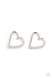 Cupid, Who? - Silver heart post earrings