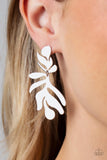 Palm Picnic - Silver post earrings