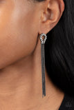 Dallas Debutante - Black post tassel earrings