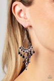 Commanding Candescence - Purple earrings