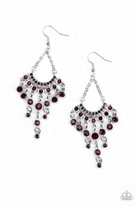 Commanding Candescence - Purple earrings