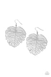 Palm Palmistry - Silver palm leaf earrings