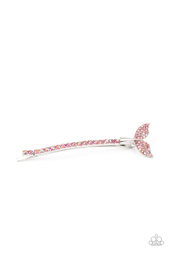 Deep Dive - Pink iridescent mermaid hair accessory