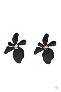 Hawaiian Heiress - Black post earrings