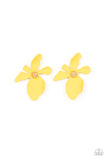 Hawaiian Heiress - Yellow Hawaiian post earrings