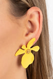 Hawaiian Heiress - Yellow Hawaiian post earrings