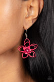 Botanical Bonanza - Pink flower earrings