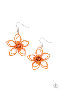 Botanical Bonanza - Orange flower earrings