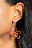 Botanical Bonanza - Orange flower earrings