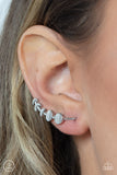 Its Just a Phase - Silver moon ear climber earrings