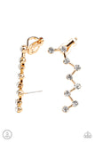 Clamoring Constellations - Gold ear crawler earrings