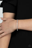 Timelessly Tiny - White cuff bracelet