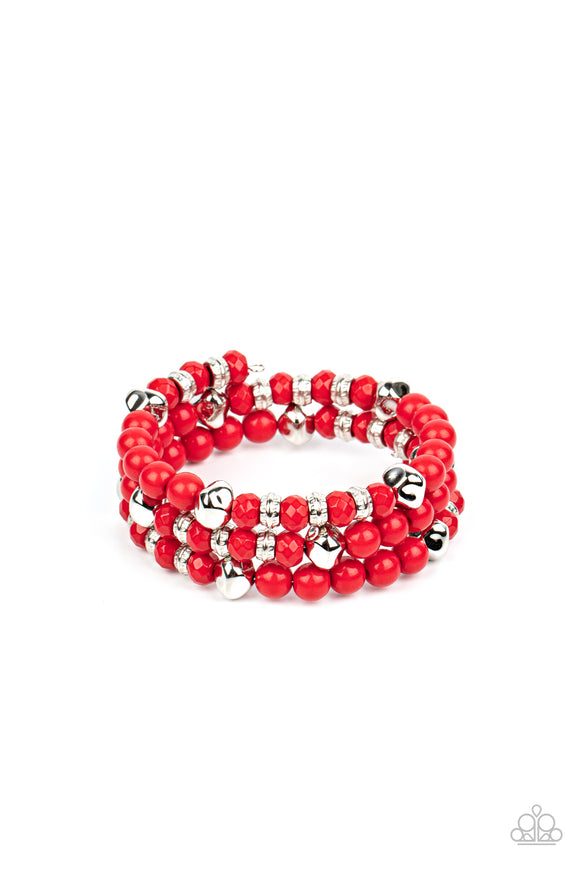 Vibrant Verve - Red coil bracelet