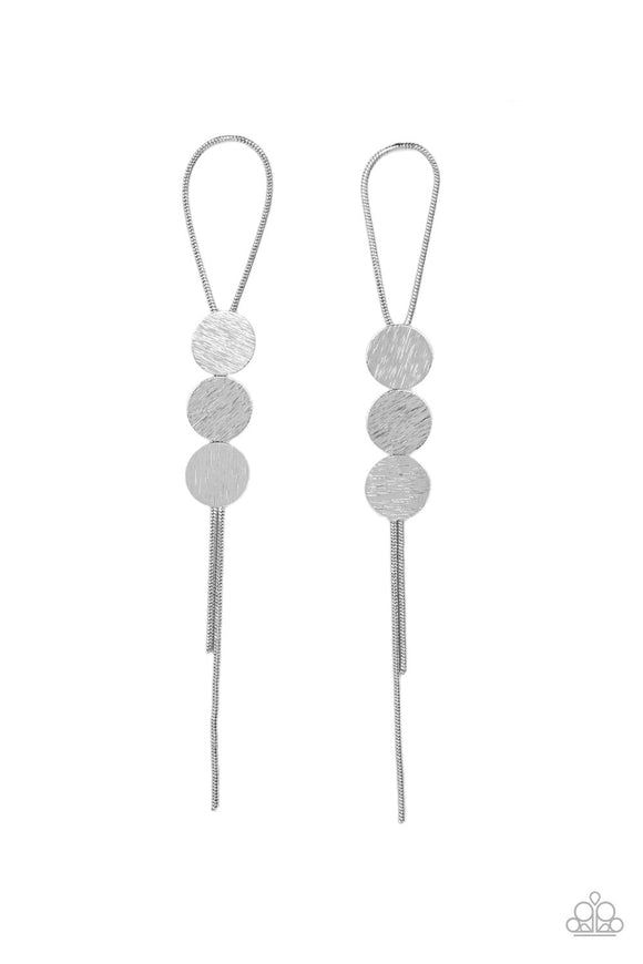 Bolo Beam - Silver post earrings