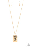 All About Trust - Gold Inspirational necklace