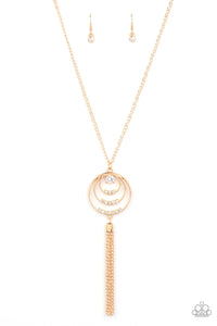 Spiraling Sparkle - Gold necklace