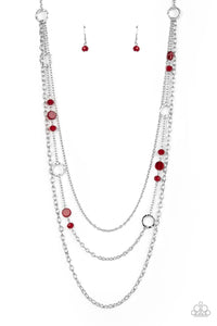 Starry-Eyed Eloquence - Red necklace