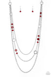 Starry-Eyed Eloquence - Red necklace