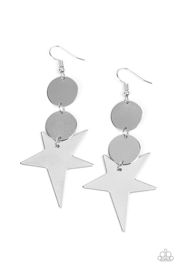 Star Bizarre - Silver star earrings